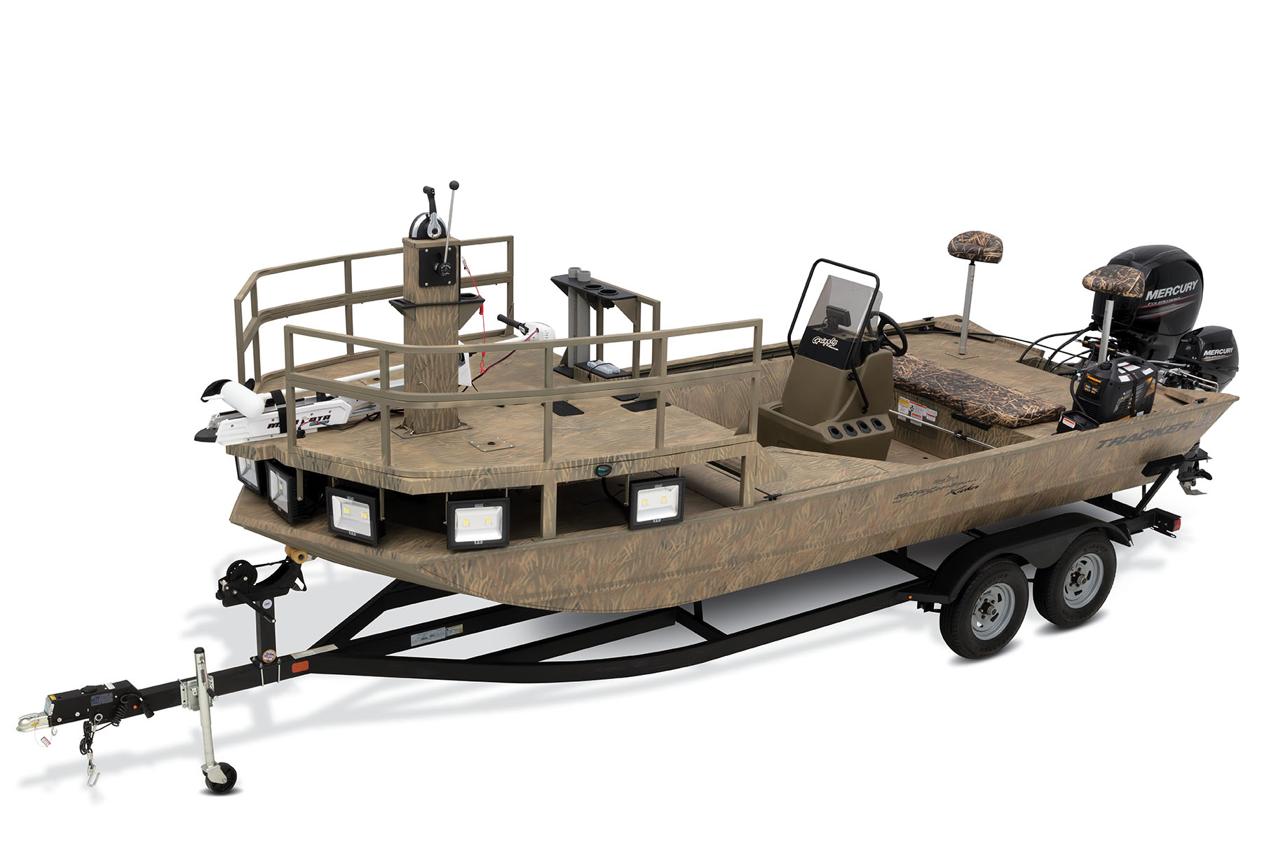 GRIZZLY 2072 CC Sportsman w/ Kicker TRACKER Welded Jon Boat